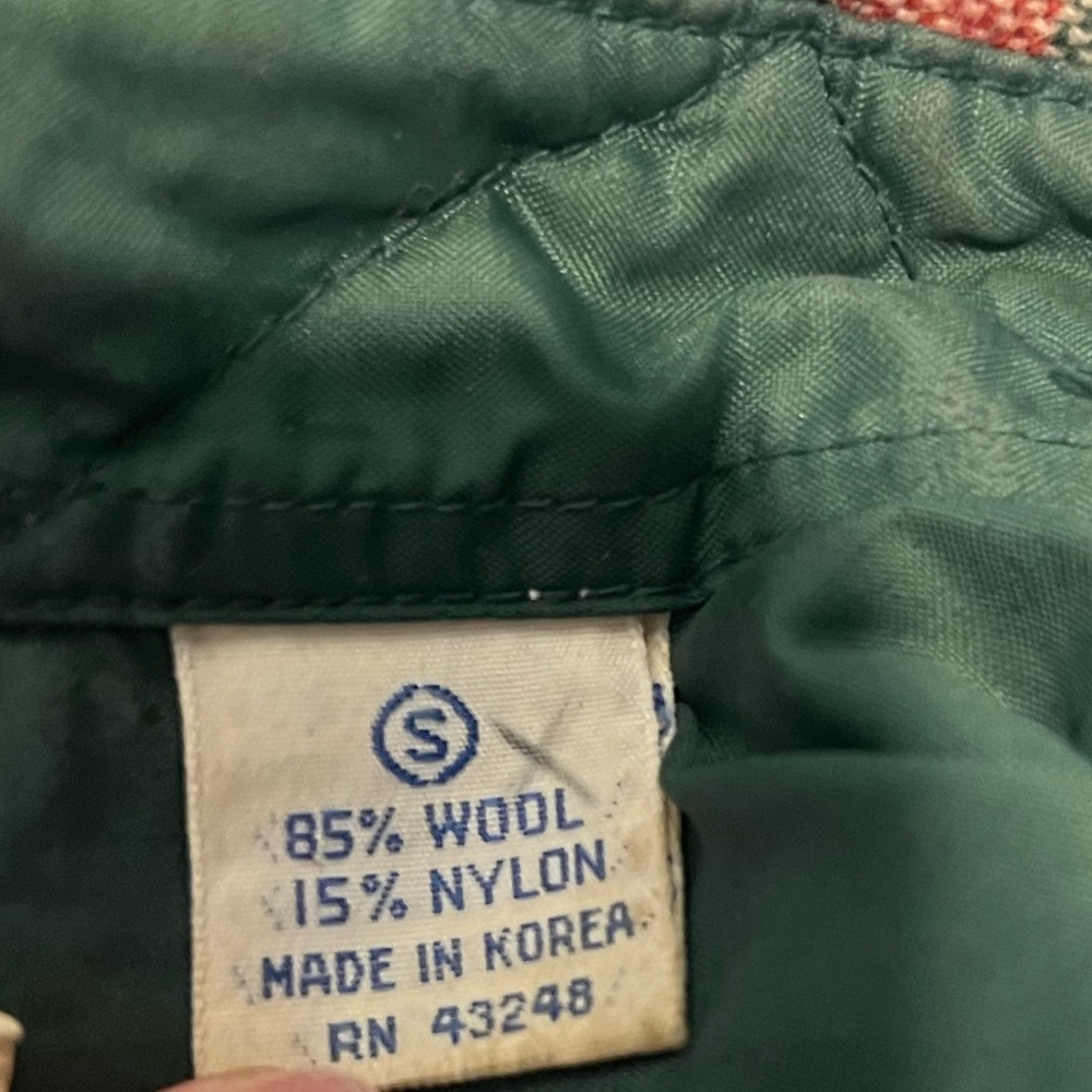Vintage 70s Wool Plaid Lined Shirt Jacket Contender Brand Made in Korea | Size S - Picture 3 of 11